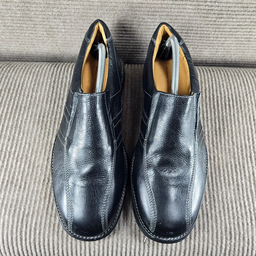Sandro Moscoloni Mens 11.5 Black Leather Comfort‎ Gel Slip On Loafers 6112